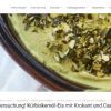 Steirische Versuchung! Mit Gold ausgezeichnetes Kürbiskernöl-Eis mit Krokant und Cassis-Heidelbeeren