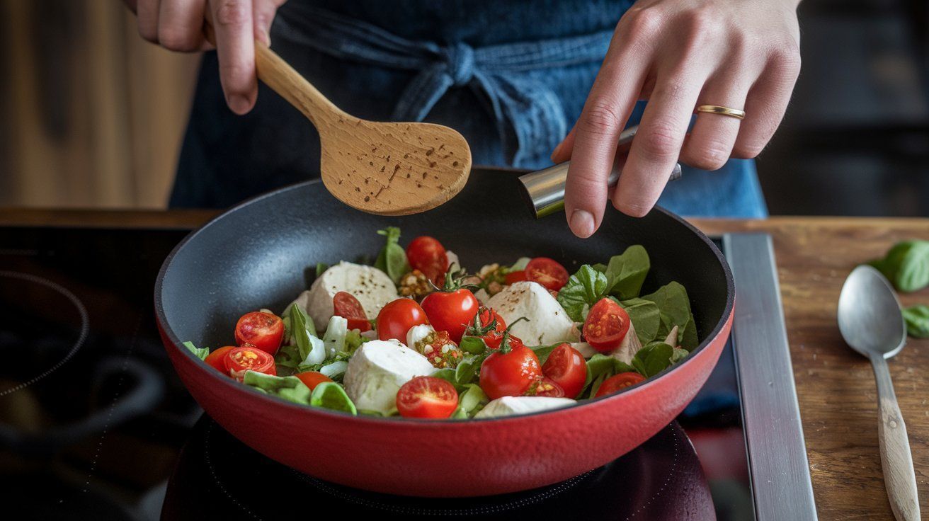 Bild Nektarinen-Tomaten-Salat mit Kürbiskernpesto